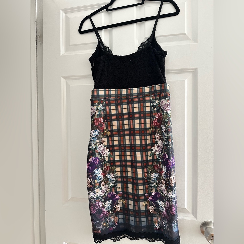 Zara Dress Black lace with plaid